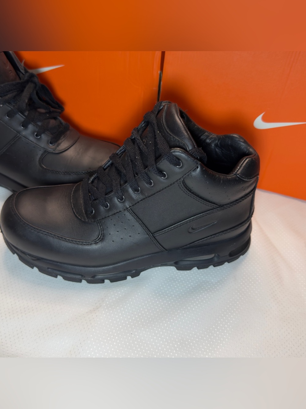 Nike ACG Air Max Goadome Black Leather Waterproof Boots Men’s Size 10 865031-009 - Picture 9 of 13
